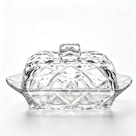 Clear Glass Decorative Storage Jar for Crystals, Jewelry and Small Collections